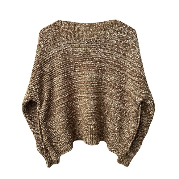 Madewell Womens Size Medium Side-Button Boatneck Boxy Sweater Marled Acorn - Picture 5 of 8